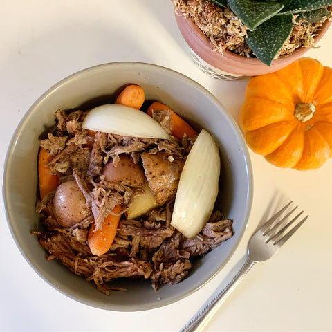 BACK! Beef Pot Roast with Paleo Gravy and Veggies