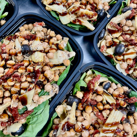 Garden Grubber Wednesday - NEW! Balsamic Chickpea Salad (Blue Zones Inspired®)