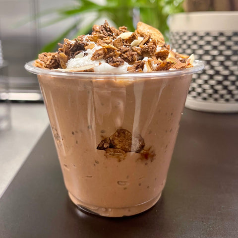 Chocolate Chia Almond Joy Parfait- January Special Treat