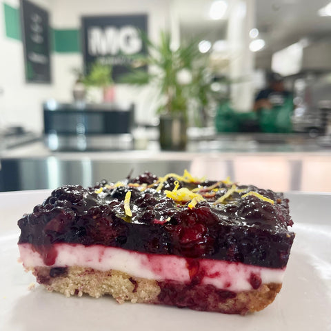 NEW! Blackberry Lemon Custard Pie Bar- August Special Treat of the Month!