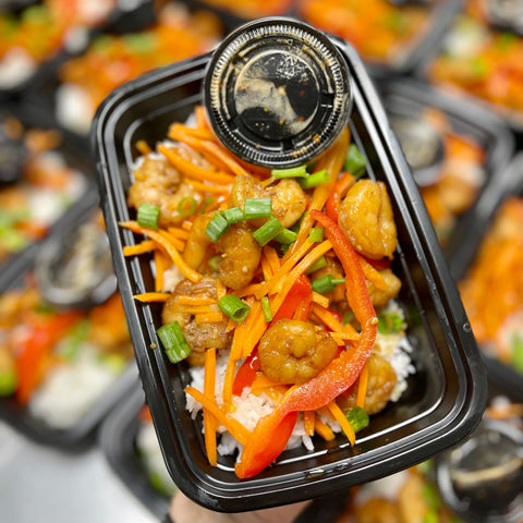 Teriyaki Honey Shrimp Rice Bowl