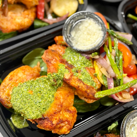 NEW! Chimichurri Chicken Thighs with Roasted Veggies and Cotija Cheese