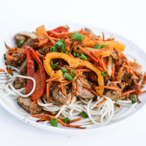 MG Favorite! Korean BBQ Steak Bowl with Rice Noodles